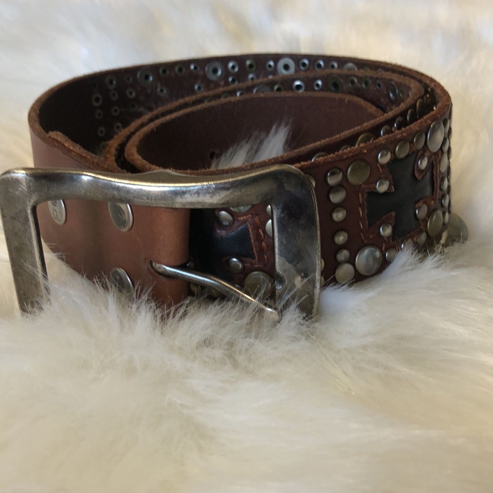 Bed Stu Studded Cross Belt
